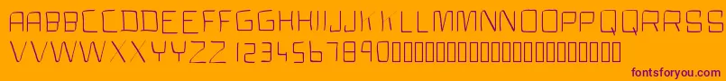 Clock Font – Purple Fonts on Orange Background