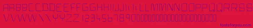Clock Font – Purple Fonts on Red Background