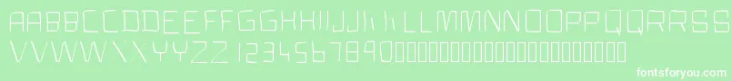 Clock Font – White Fonts on Green Background