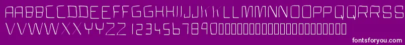 Clock Font – White Fonts on Purple Background