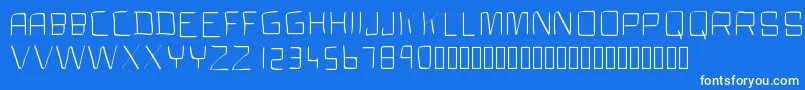 Clock Font – Yellow Fonts on Blue Background