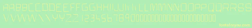 Clock Font – Yellow Fonts on Green Background