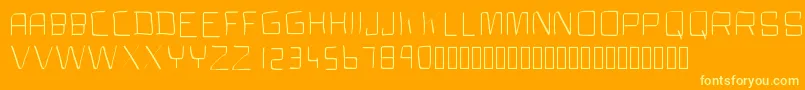 Clock Font – Yellow Fonts on Orange Background