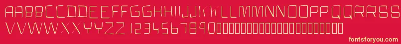 Clock Font – Yellow Fonts on Red Background