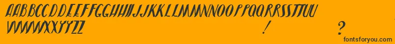 JmhShadow-Schriftart – Schwarze Schriften auf orangefarbenem Hintergrund