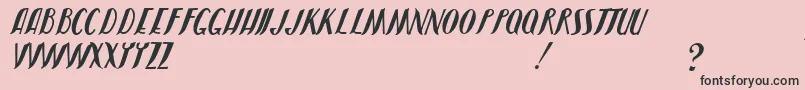 フォントJmhShadow – ピンクの背景に黒い文字