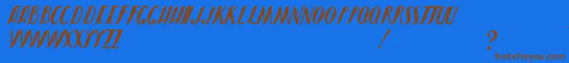 Шрифт JmhShadow – коричневые шрифты на синем фоне