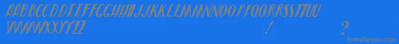 フォントJmhShadow – 青い背景に灰色の文字