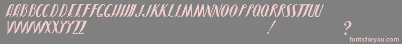 フォントJmhShadow – 灰色の背景にピンクのフォント