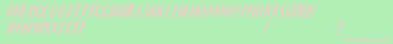 フォントJmhShadow – 緑の背景にピンクのフォント