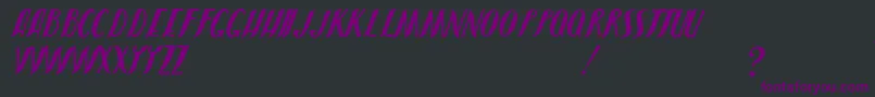 JmhShadow-fontti – violetit fontit mustalla taustalla