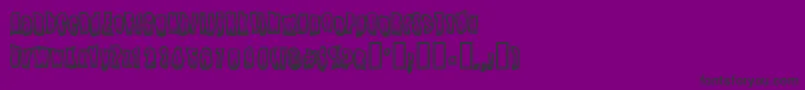 Quiff Font – Black Fonts on Purple Background