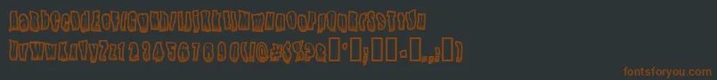 Quiff Font – Brown Fonts on Black Background