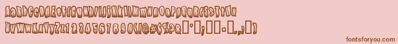 Quiff Font – Brown Fonts on Pink Background