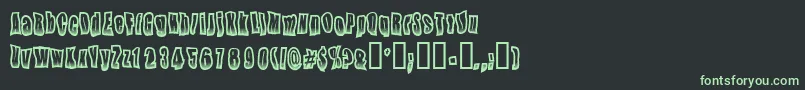 Quiff Font – Green Fonts on Black Background