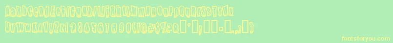 Quiff Font – Yellow Fonts on Green Background