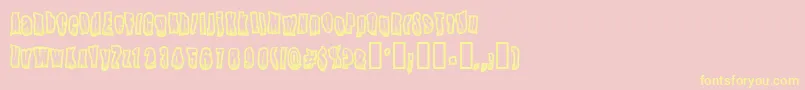 Quiff Font – Yellow Fonts on Pink Background