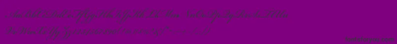 BickhamscriptstdRegular Font – Black Fonts on Purple Background