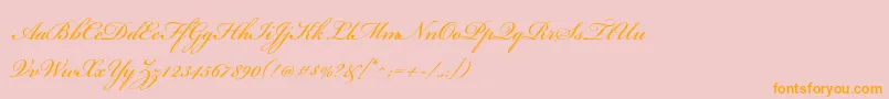 BickhamscriptstdRegular Font – Orange Fonts on Pink Background