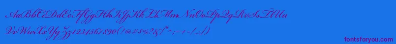 BickhamscriptstdRegular-Schriftart – Violette Schriften auf blauem Hintergrund