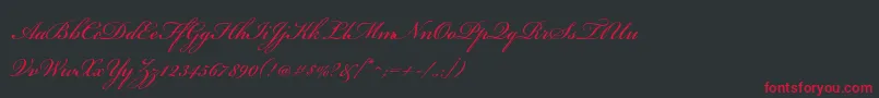 BickhamscriptstdRegular-Schriftart – Rote Schriften auf schwarzem Hintergrund