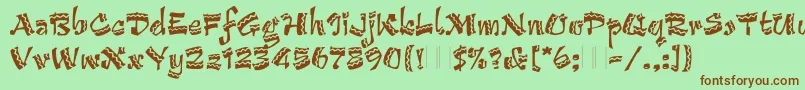 ArribaArribaPlain Font – Brown Fonts on Green Background