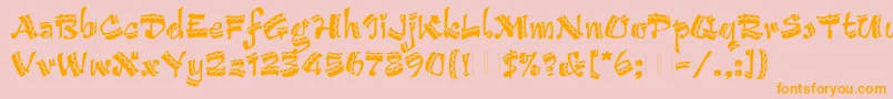ArribaArribaPlain Font – Orange Fonts on Pink Background