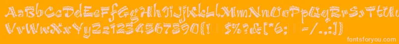 ArribaArribaPlain Font – Pink Fonts on Orange Background