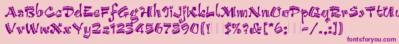 ArribaArribaPlain Font – Purple Fonts on Pink Background