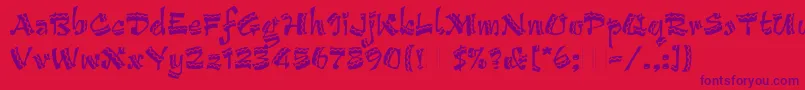 ArribaArribaPlain Font – Purple Fonts on Red Background