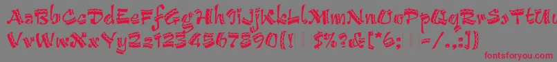 ArribaArribaPlain Font – Red Fonts on Gray Background
