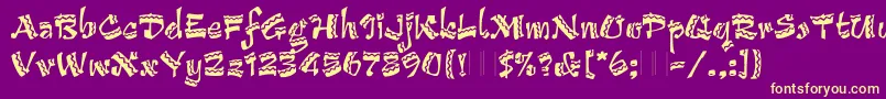 ArribaArribaPlain Font – Yellow Fonts on Purple Background