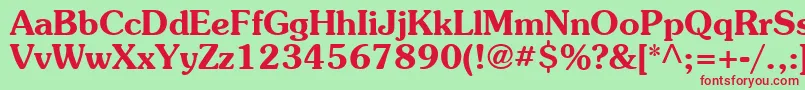 AgpresquireBold Font – Red Fonts on Green Background