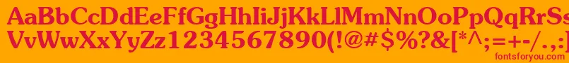 AgpresquireBold Font – Red Fonts on Orange Background