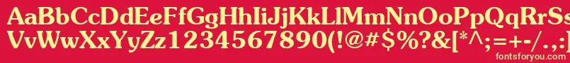 AgpresquireBold Font – Yellow Fonts on Red Background