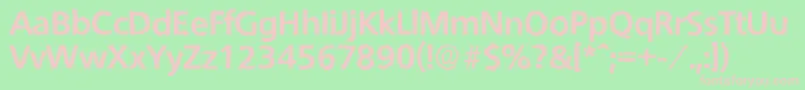 QuebecantiqueXboldRegular Font – Pink Fonts on Green Background