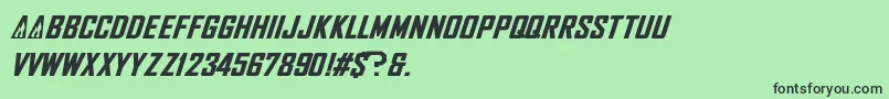 NhlFlames Font – Black Fonts on Green Background