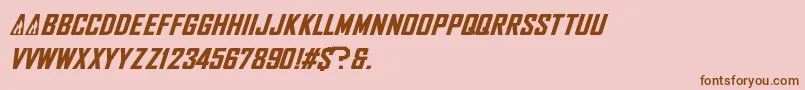 NhlFlames Font – Brown Fonts on Pink Background