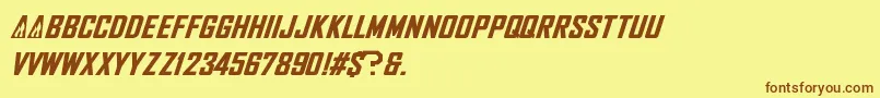 NhlFlames Font – Brown Fonts on Yellow Background