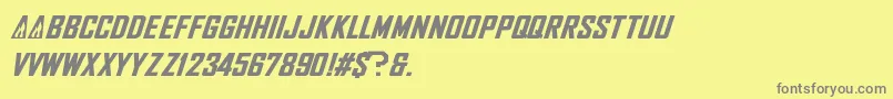 NhlFlames Font – Gray Fonts on Yellow Background