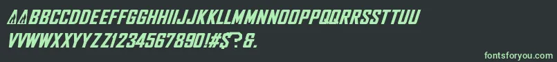 NhlFlames Font – Green Fonts on Black Background