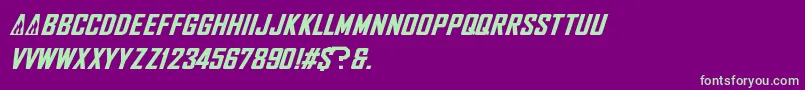 NhlFlames Font – Green Fonts on Purple Background