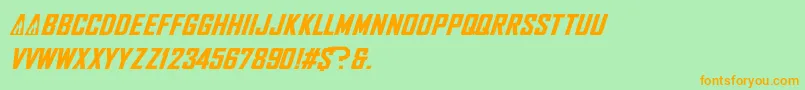 NhlFlames Font – Orange Fonts on Green Background