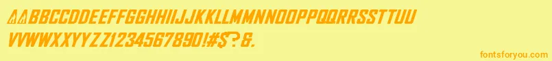 NhlFlames Font – Orange Fonts on Yellow Background