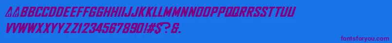 NhlFlames Font – Purple Fonts on Blue Background