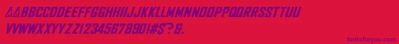 NhlFlames Font – Purple Fonts on Red Background