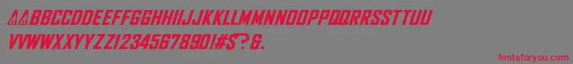NhlFlames Font – Red Fonts on Gray Background