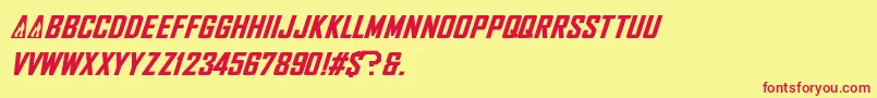 NhlFlames Font – Red Fonts on Yellow Background