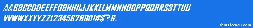 NhlFlames Font – White Fonts on Blue Background