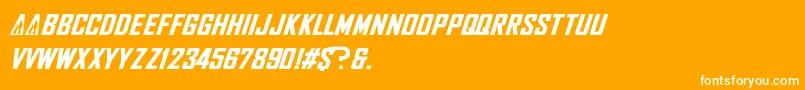 NhlFlames Font – White Fonts on Orange Background